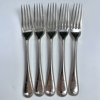 Lot 75 - A set of four Victorian silver Old English...