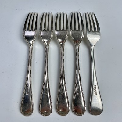 Lot 75 - A set of four Victorian silver Old English...