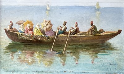 Lot 692 - Leonardo DE MANGO (1843-1930) A Boat Trip on...