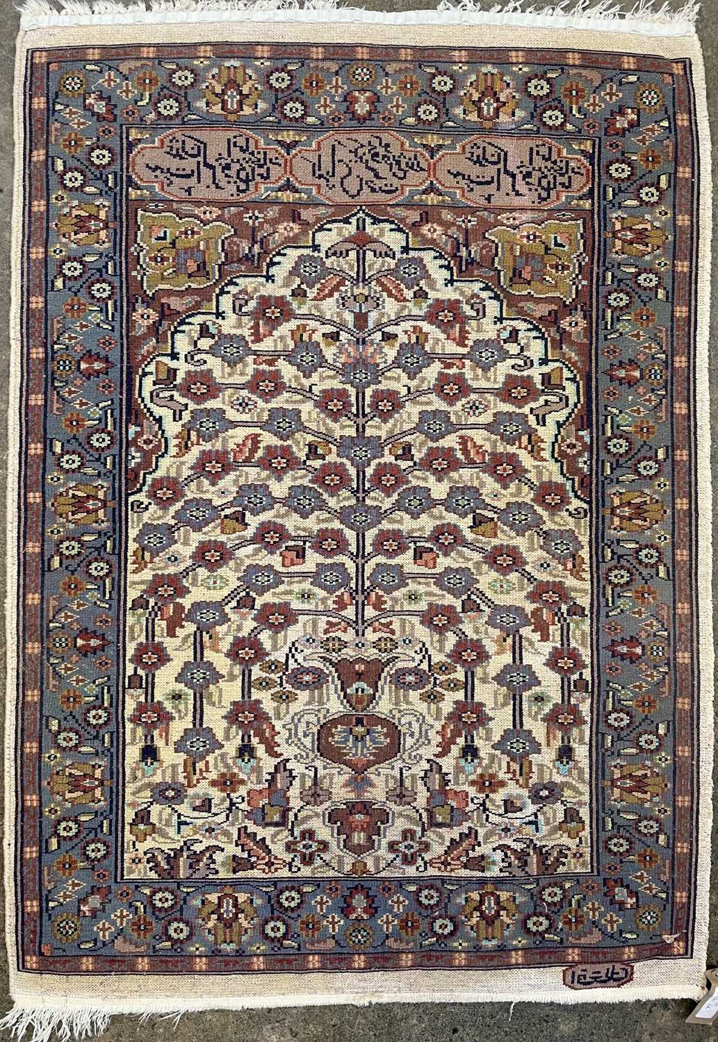 Lot 1216 - A Persian design prayer rug, mid 20th