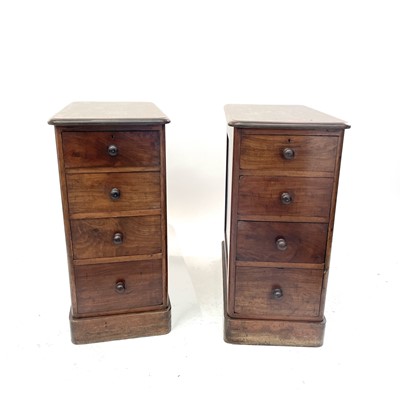 Lot 3028 - A pair of Victorian mahogany pedestals, each...