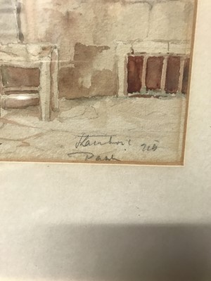Lot 1042 - An Arabian street scene watercolour, early...