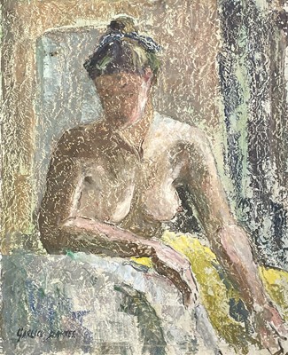 Lot 247 - Garlick BARNES (1891-1987) Seated female nude...