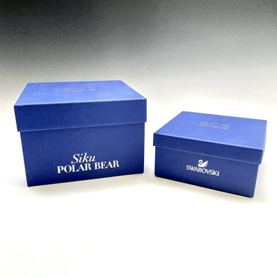 Lot 187 - A Swarovski Crystal Siku Polar Bear, with ice...