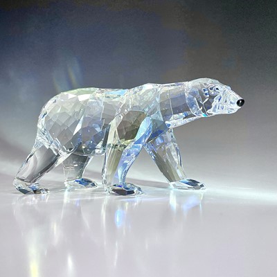 Lot 187 - A Swarovski Crystal Siku Polar Bear, with ice...