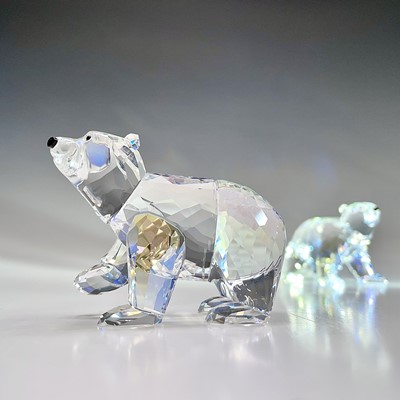 Lot 187 - A Swarovski Crystal Siku Polar Bear, with ice...