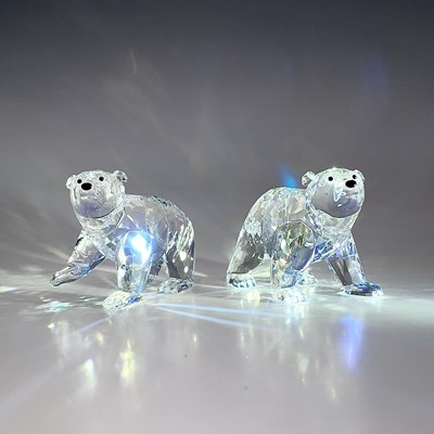 Lot 187 - A Swarovski Crystal Siku Polar Bear, with ice...