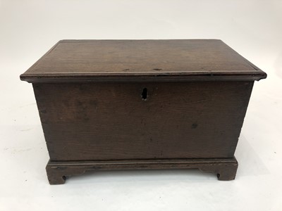 Lot 3105 - A George III oak strongbox, fitted originally...