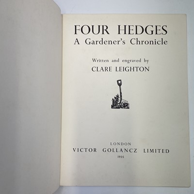 Lot 485 - CLARE LEIGHTON. 'Four Hedges: A Gardener's...