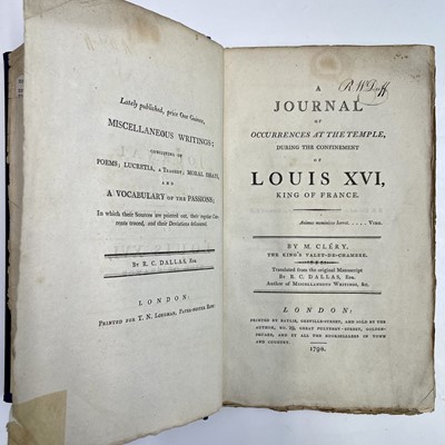 Lot 230 - M. CLERY. 'A Journal of Occurrences at the...