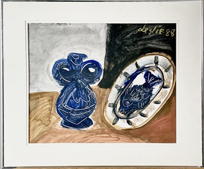 Lot 62 - Leslie ILLSLEY (1936-1989) Still life Gouache...