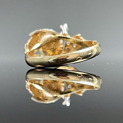 Lot 707 - A gold plated clear stone and cultured pearl...