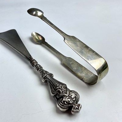 Lot 85 - A pair of Willaim IV provincial silver tongs...