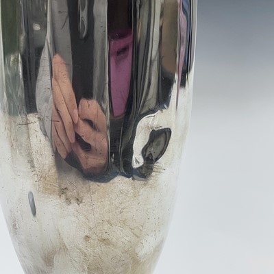Lot 82 - A George V silver spill pedestal vase by Reid...