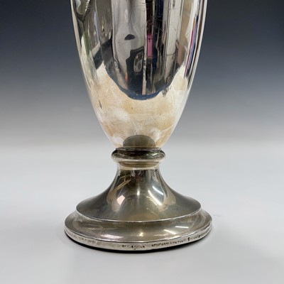 Lot 82 - A George V silver spill pedestal vase by Reid...