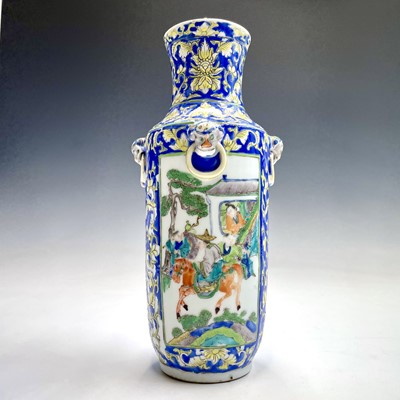 Lot 148 - A Chinese famille verte porcelain vase, circa...