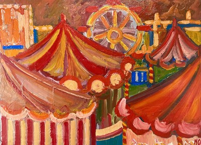 Lot 732 - Michael QUIRKE (1946) Hampstead Fair Oil on...