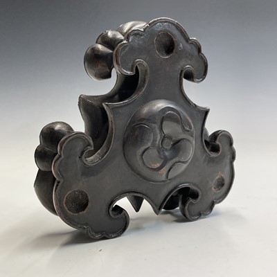 Lot 542 - A large Chinese carved hardwood stand, 19th century,.