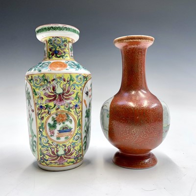 Lot 152 - A Chinese porcelain vase, late 19th century,...