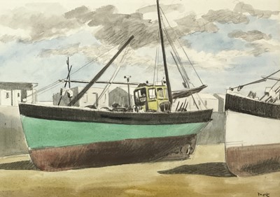 Lot 33 - Marjorie MORT (1906-1989) Fishing Boats, Low...