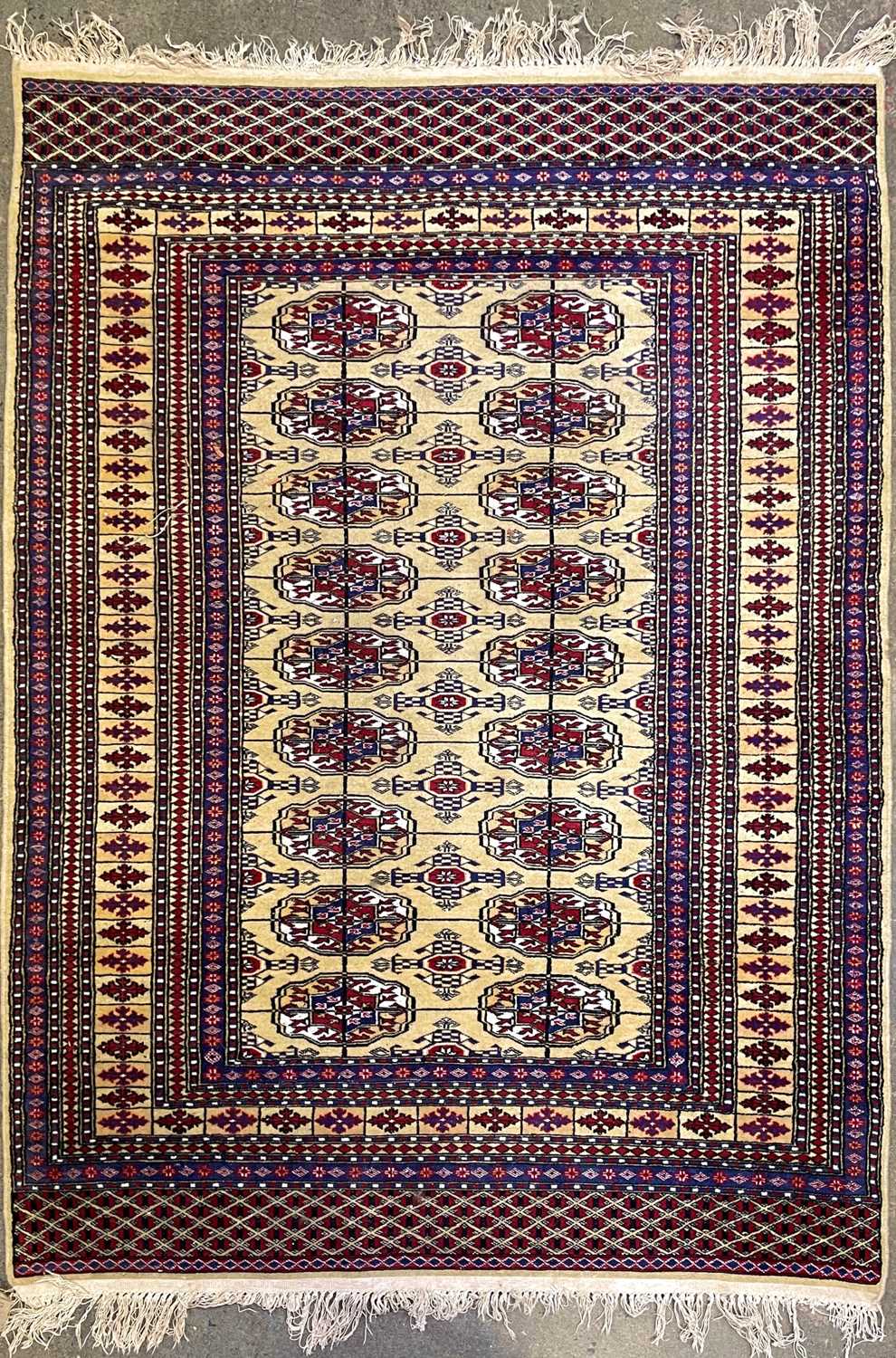 Lot 1217 - A Pakistan rug, circa 1930's, with nine rows...