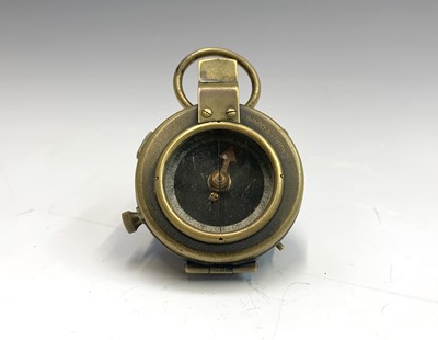 Lot 266 - A brass WWI era Cruchon & Emons compass,...