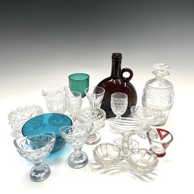 Lot 1059 - A collection of six Georgian and later glass...