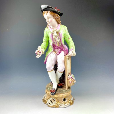 Lot 964 - A large continental porcelain figure of a...