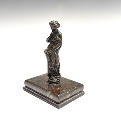 Lot 37 - A bronze figure of a Classical maiden, late...