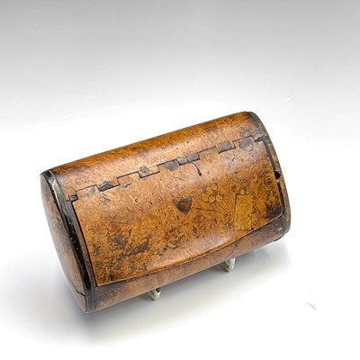 Lot 119 - A Victorian amboyna large snuff box, with wood...