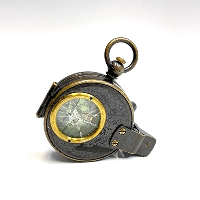 Lot 271 - A brass compass made by F Barker & son