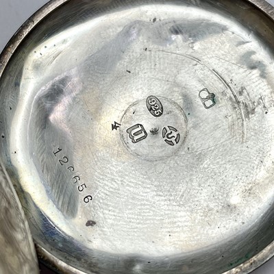 Lot 958 - A silver cased crown wind HEBDOMAS PATENT 8...
