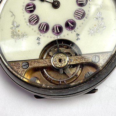 Lot 958 - A silver cased crown wind HEBDOMAS PATENT 8...