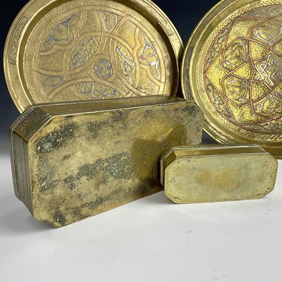 Lot 158 - A Malay rectangular brass betel box, 19th...