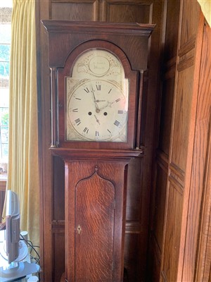 Lot 515 - A George III oak cased 8 day longcase clock, J...