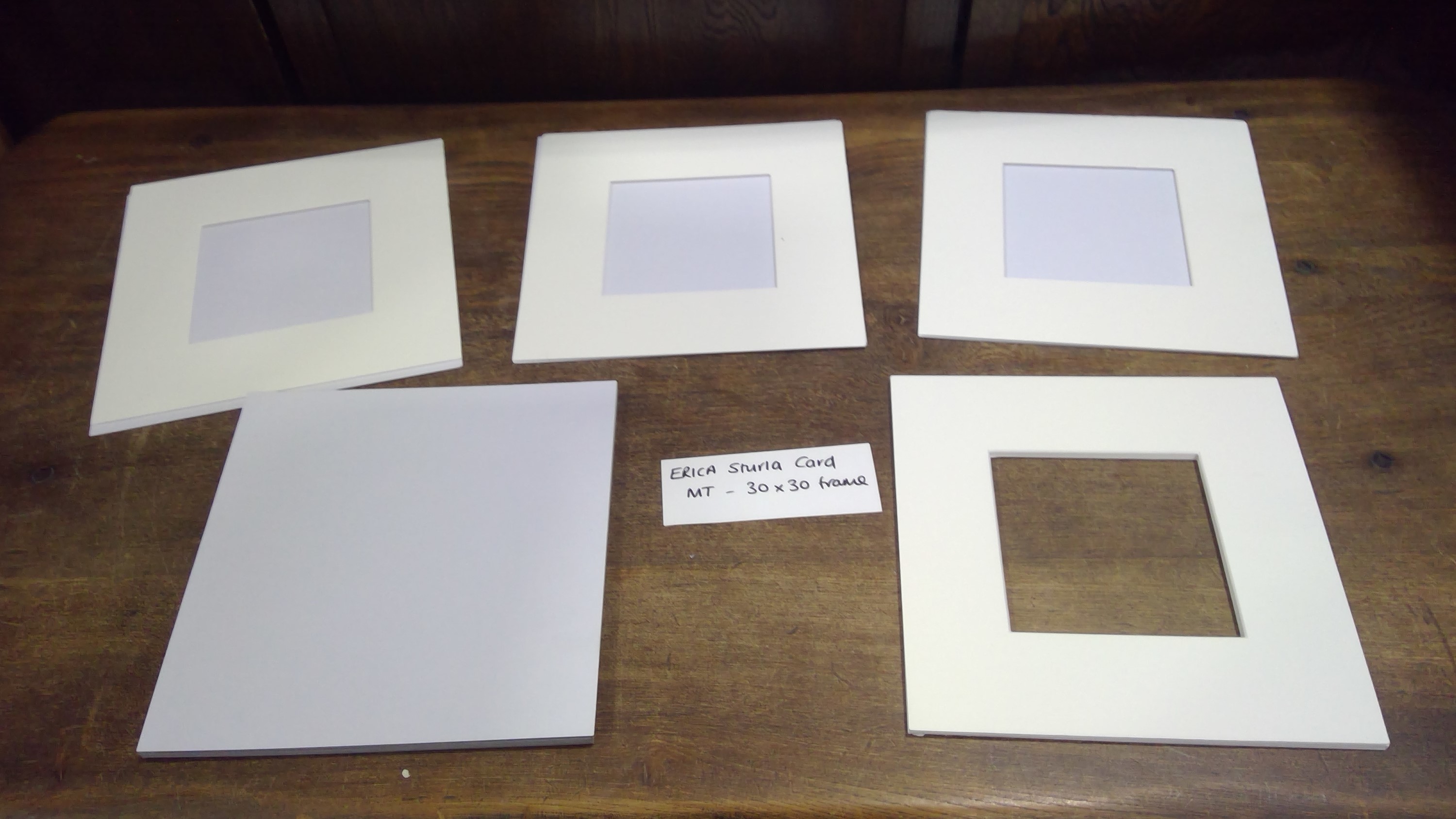 Lot 299 Eight Card Mounts and Backing,To Fit 30cm by