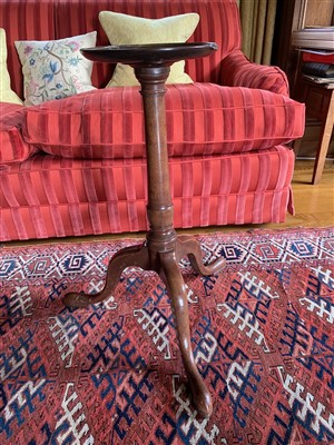 Lot 357 - A George III mahogany candle stand, with...