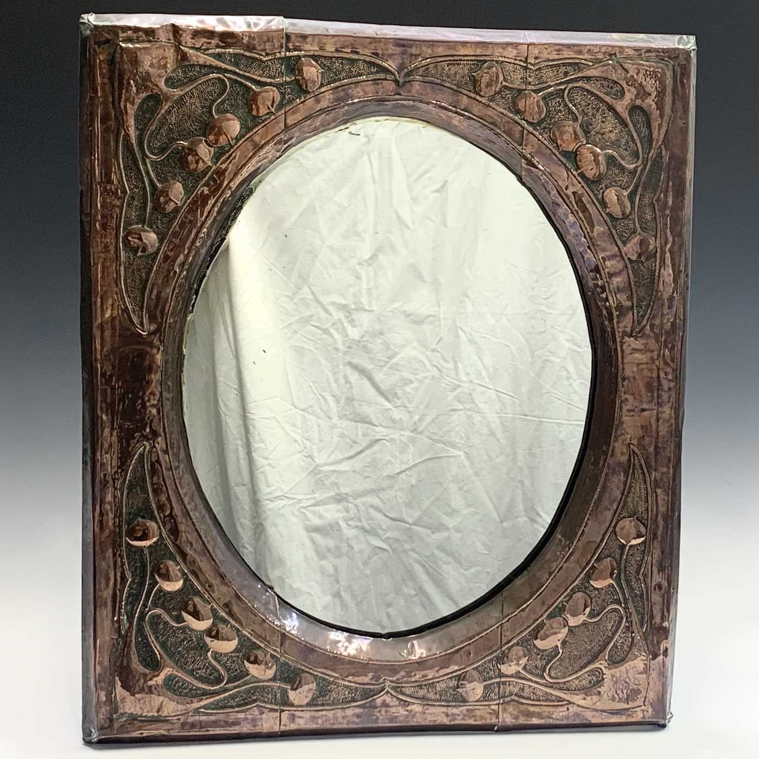 Lot 35 - A Glasgow School Arts and Crafts copper framed...