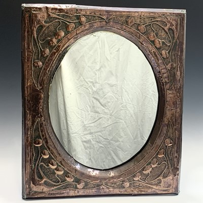 Lot 35 - A Glasgow School Arts and Crafts copper framed...