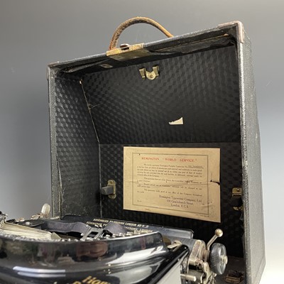 Lot 246 - A Remington Home Portable typewriter in the...