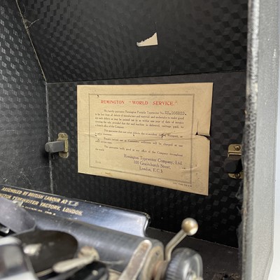 Lot 246 - A Remington Home Portable typewriter in the...