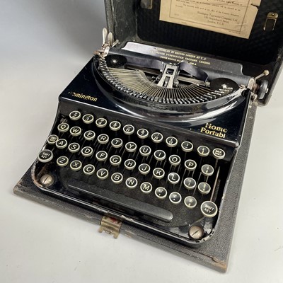 Lot 246 - A Remington Home Portable typewriter in the...