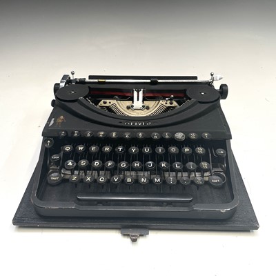 Lot 245 - A mid-century Oliver portable typewriter with...