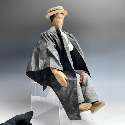 Lot 619 - Wooden Articulated Wooden Male Doll - possibly...