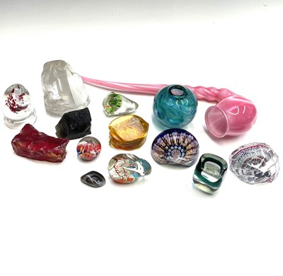 Lot 988 - A Victorian pink and white opaque glass pipe,...