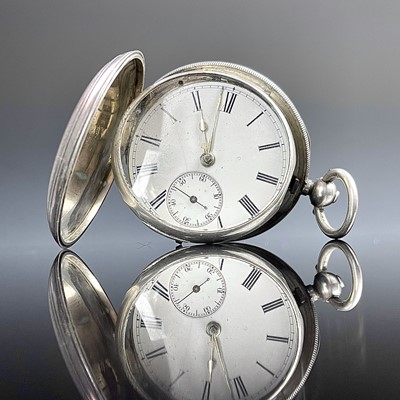 Lot 986 - A Victorian silver full hunter pocket watch,...