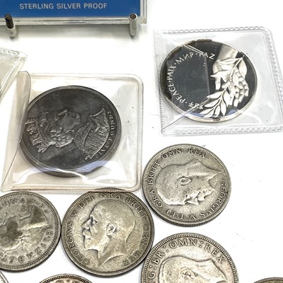 Lot 95 - Silver GB and USA Coins plus United Nations...
