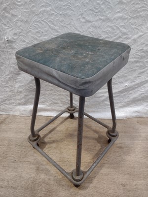 Lot 8 - An ADMEL Nu-Parq industrial stool with...
