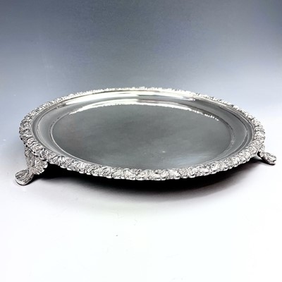 Lot 167 - A 19th century silver plate on copper salver...