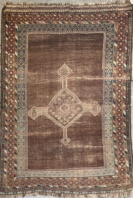 Lot 1222 - A Shiraz rug, South West Persia, the brown...